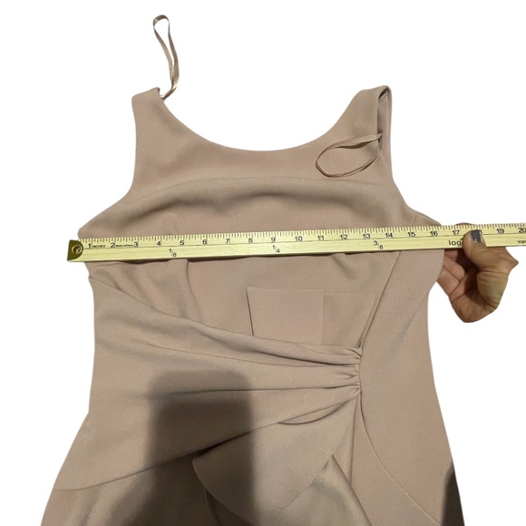 Betsy & Adam Sleeveless Ruffle Detail Dress Mauve Blush Size 8P - Picture 9 of 15